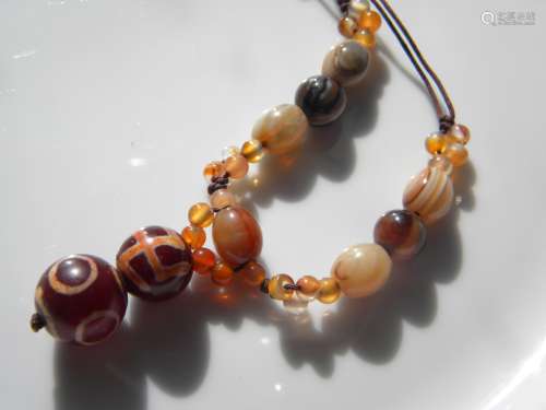 Vintage Tibet Dzi Beads Necklace