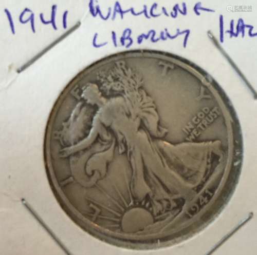 Year 1941 Liberty Silver Half Dollar