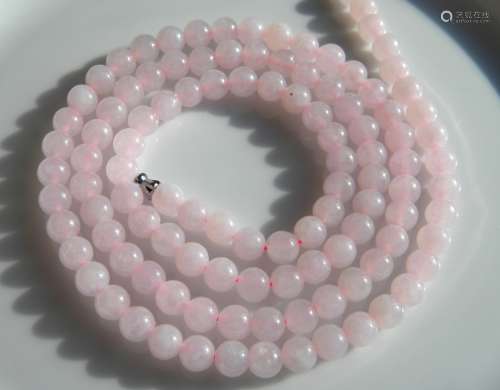 Natural Grade A Pink Jadeite Necklace