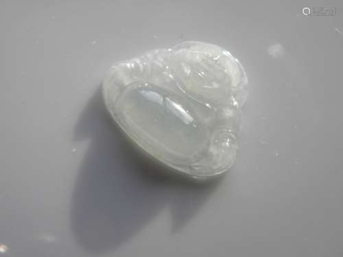 Natural Grade A White Jadeite Buddha Pendant