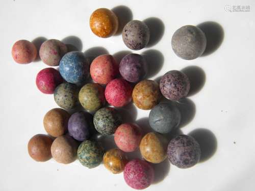 Group of Antique Marble Beads