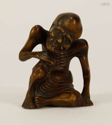 Chinese HuangYang Wood Lohan Carving