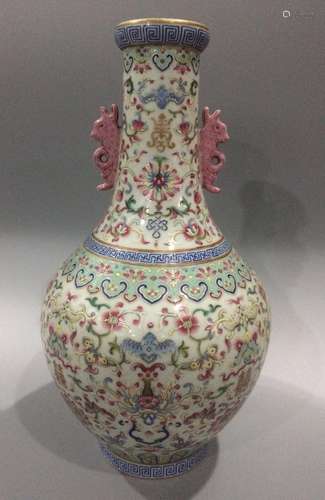 Chinese Famille Rose Porcelain Vase