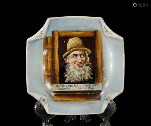 Judaica Anti Semitic Rabbi Porcelain Dish