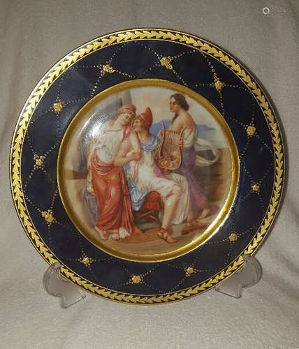 Antique Royal Vienna Porcelain Plate