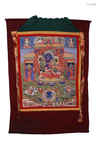 18th C. Tibetan Thangka of Dalai Lama