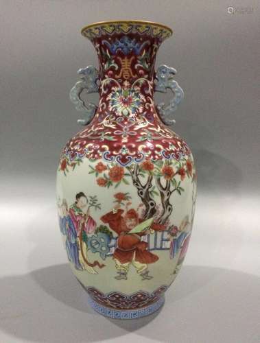 Chinese Famille Rose Porcelain Vase