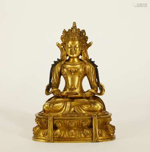 Chinese Gilt Bronze Buddha