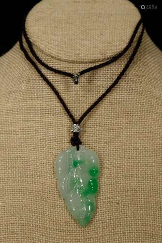 Chinese Jadeite Carved Pendant