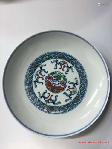 Chinese Famille Verte Porcelain Plate