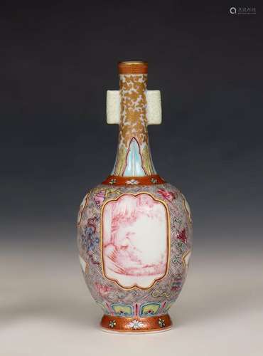 Chinese Enameled Famille Rose Vase