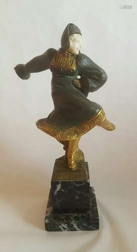 Art Deco Bronze Morante Russian Dancer