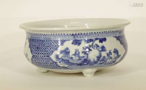 18th C. Chinese Blue/White Porcelain Planter