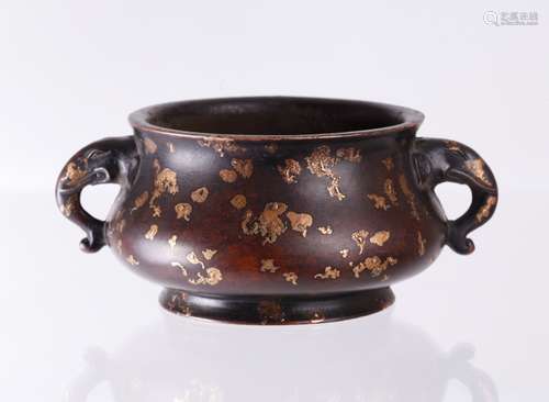 Ming Dynasty Partial Gilt Incense Burner