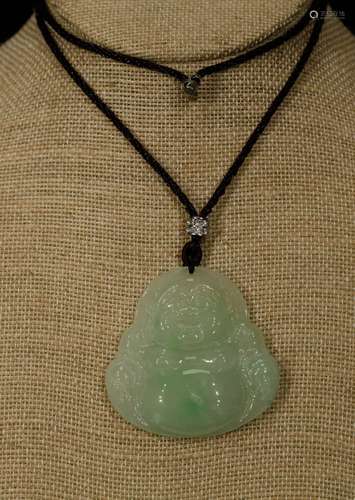 Chinese Jadeite Carved Buddha Pendant