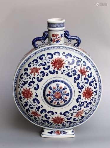 Chinese Blue/White Copper Red Porcelain Vase