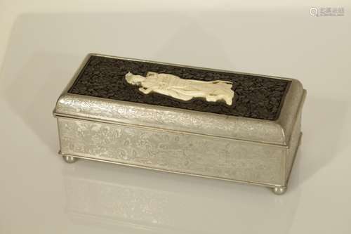 Chinese Jewelry Pewter Box