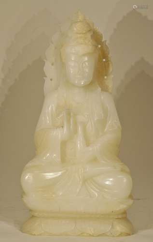 Large Chinese Jade Guanyin