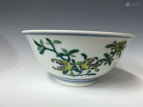 Chinese Famille Verte Porcelain Bowl