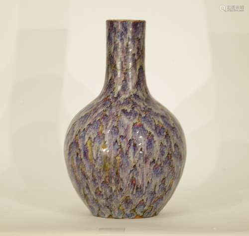 18th C. Chinese Flambee Glazed Vase