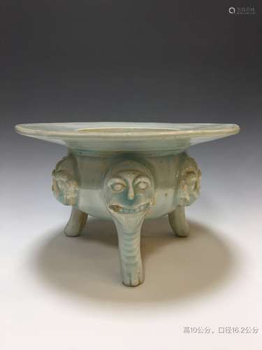 Chinese Tripod Porcelain Incense Burner