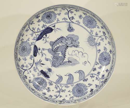 Chinese Blue/White Porcelain Plate