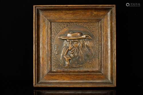 Judaica Anti Semitic Brass Portrait of 