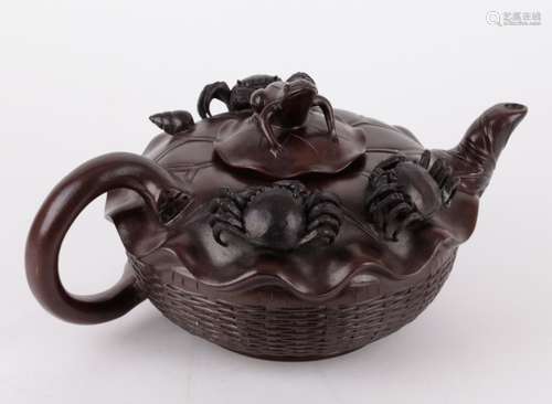 Chinese Yixing Zisha Teapot, Marked