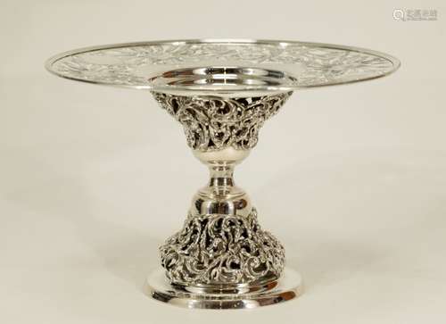 Sterling Silver Fruit Tray Standing, Marked