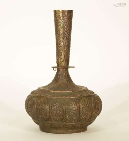 A Persian Style Bronze Vase