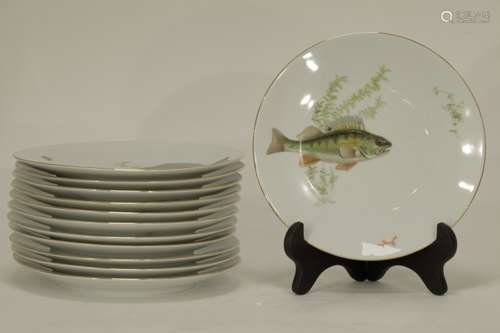 12 Pieces of Chinese Fish Plates