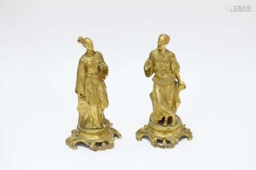 Pair of Chionasry Doral Bronze Man & Woman