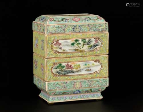 Chinese Porcelain Multi Layer Box