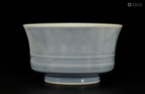 Chinese Light Blue Glazed Porcelain Bowl