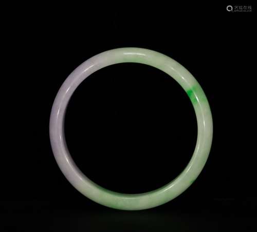 A Chinese Lavender Color Jadeite Bangle