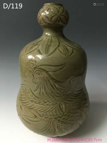 Chinese Celadon Glazed Pottery Vase