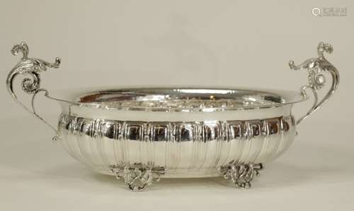 Italian Sterling Silver Fruit Bowl, Marked