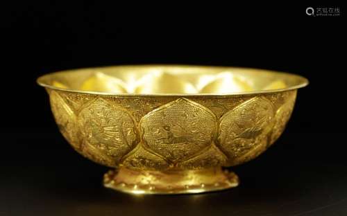 Chinese Gilt Bronze Bowl