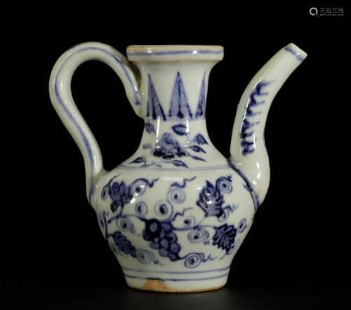 Chinese Blue/White Porcelain Teapot