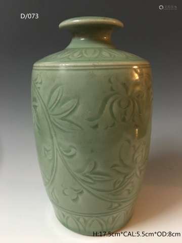 Chinese Celadon Glazed Porcelain Vase