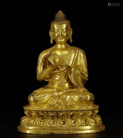 Chinese Gilt Bronze Buddha