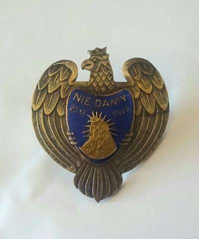 Antique Polish Enameled Badge