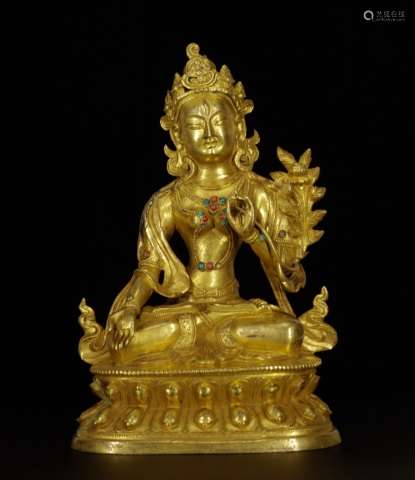 Chinese Gilt Bronze Buddha