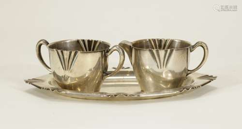 Set of Sterling Sugar Bowl & Creamer