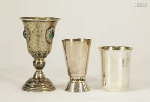 3 Pieces of Sterling Kiddush Cups w/ Marks