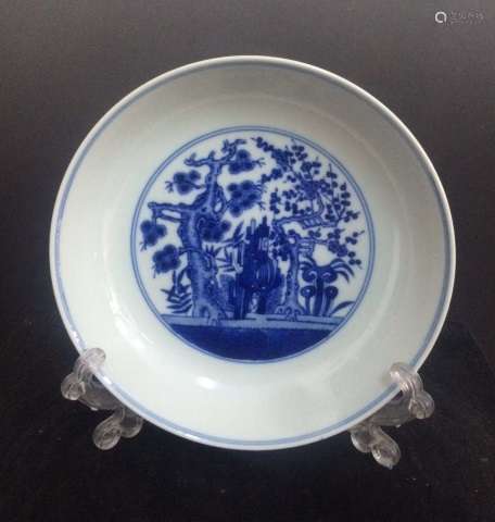 Chinese Blue/White Porcelain Plate