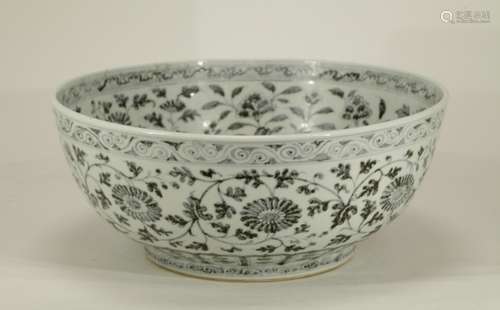 Chinese Blue/White Large Bowl