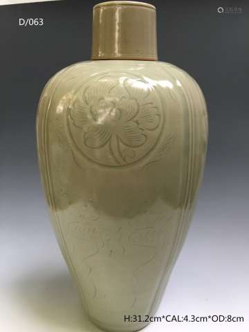 Chinese Celadon Glaze Porcelain Vase