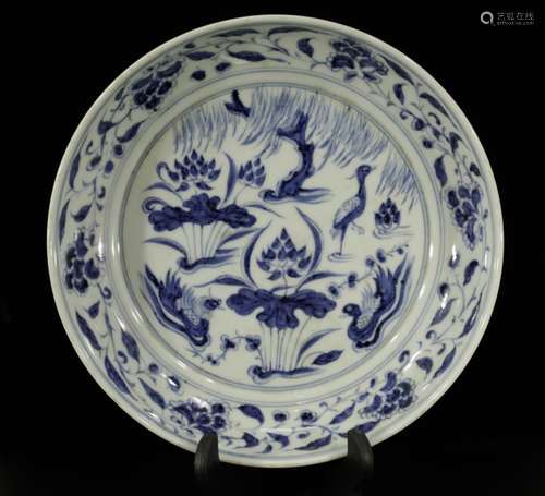 Chinese Blue/White Porcelain Plate