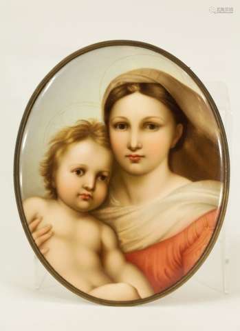 German K.P.M Hand-Painted Porcelain Plaque